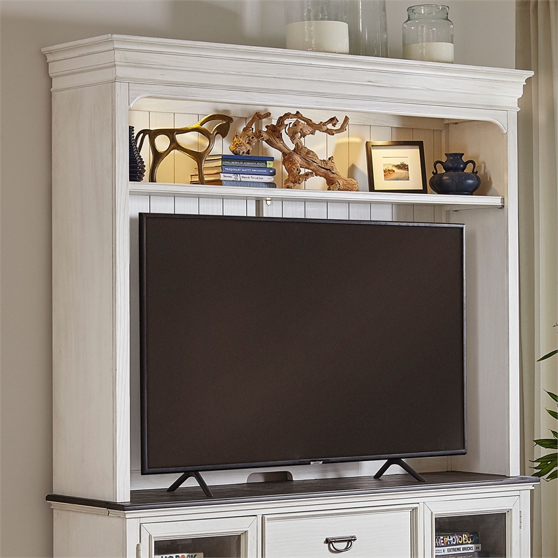 Liberty Furniture Allyson Park Entertainment Center with Piers - White