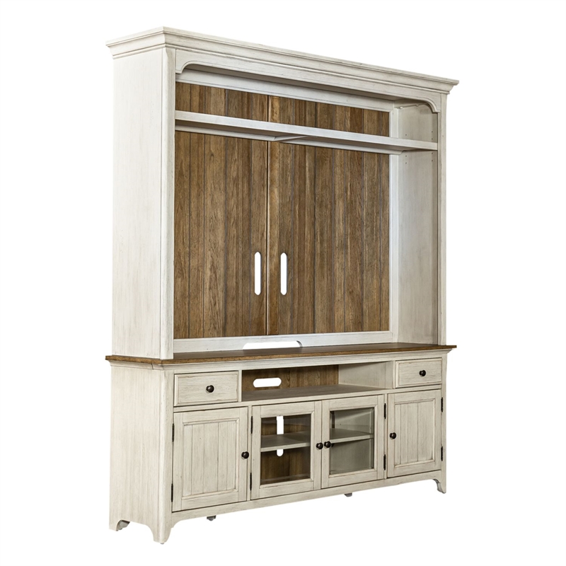 Liberty Furniture Farmhouse Reimagined Opt Entertainment Center - White