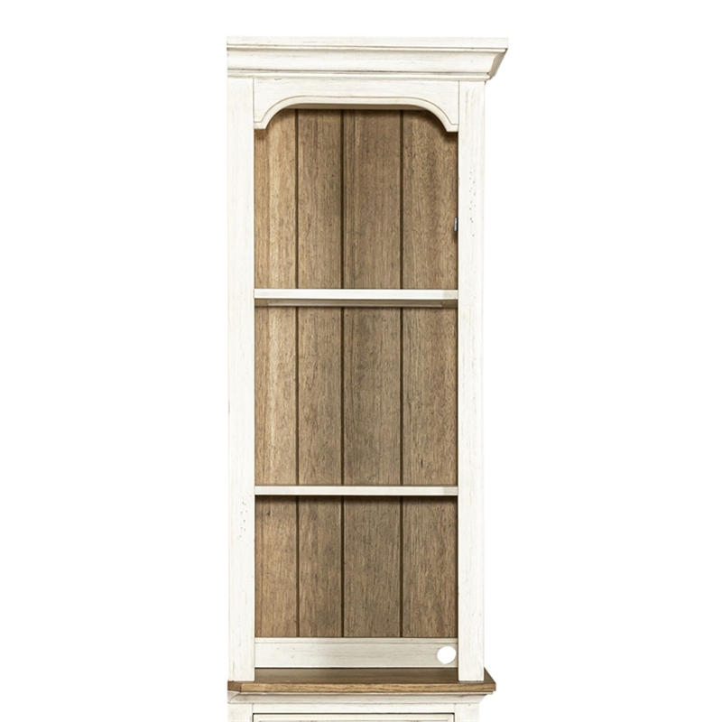 Liberty Furniture Farmhouse Reimagined Entertainment Center with Piers - White