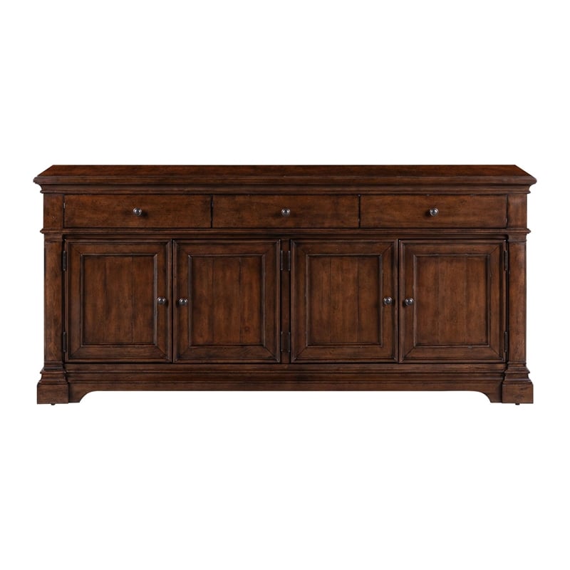 Liberty Furniture Fireplace TV Consoles 84 Inch Fireplace TV Console - Brown