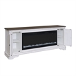 Liberty Furniture Fireplace TV Consoles 244 82 Inch Console w/ Fire FTS - Brown