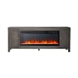 Liberty Furniture Fireplace TV Consoles 406 78 Inch Console w/ Fire FTS - Brown