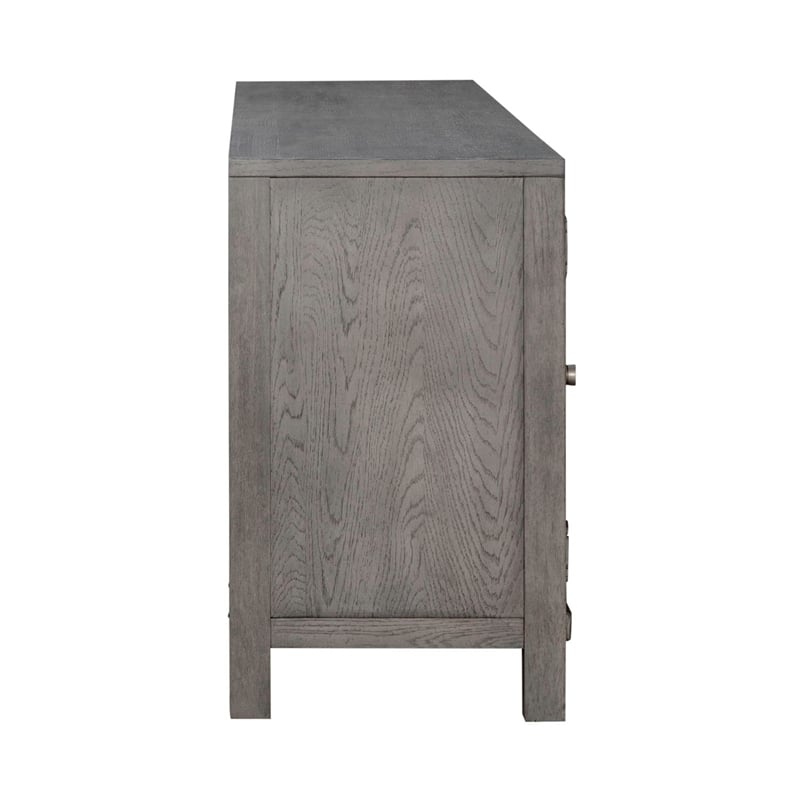 Liberty Furniture Fireplace TV Consoles 406 78 Inch Console w/ Fire FTS - Brown