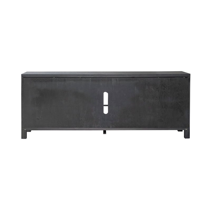 Liberty Furniture Fireplace TV Consoles 406 78 Inch Console w/ Fire FTS - Brown