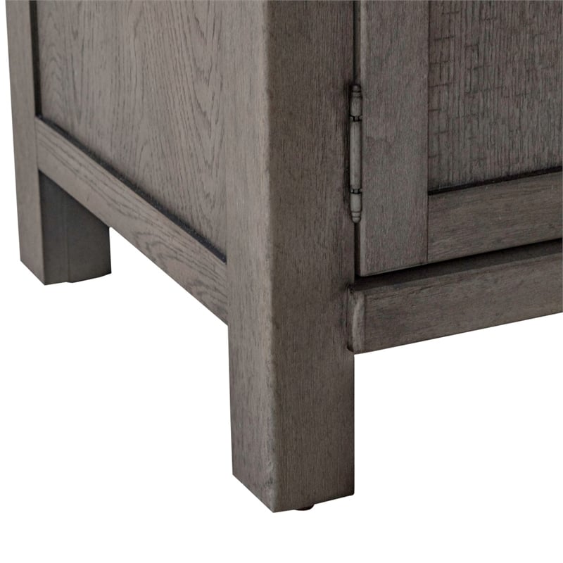 Liberty Furniture Fireplace TV Consoles 406 78 Inch Console w/ Fire FTS - Brown