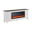 Liberty Furniture Fireplace TV Consoles 417 80 Inch Console w/ Fire FTS - Brown