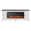 Liberty Furniture Fireplace TV Consoles 417 80 Inch Console w/ Fire FTS - Brown
