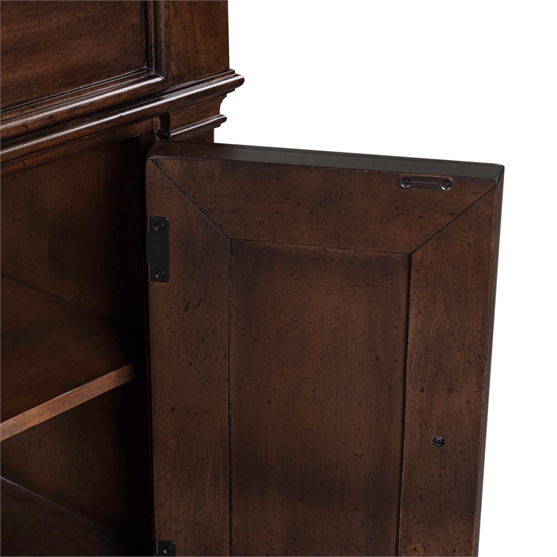 Liberty Furniture Fireplace TV Consoles 512 84 Inch Console w/ Fire FTS - Brown