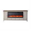 Liberty Furniture Fireplace TV Consoles 652 80 Inch Console w/ Fire FTS - Brown