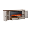 Liberty Furniture Fireplace TV Consoles 652 80 Inch Console w/ Fire FTS - Brown
