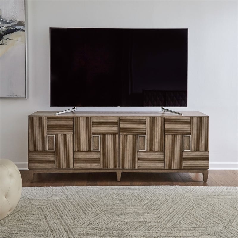 Liberty Furniture Serenity 82 Inch Accent TV Console - Brown
