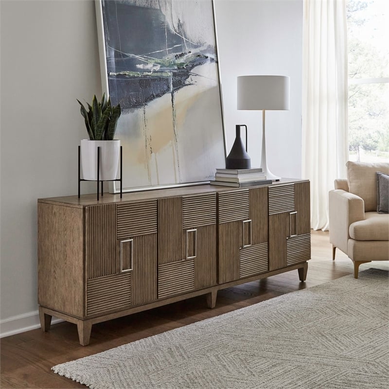 Liberty Furniture Serenity 82 Inch Accent TV Console - Brown