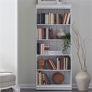 Liberty Furniture Magnolia Manor 72 Inch Bookcase - White