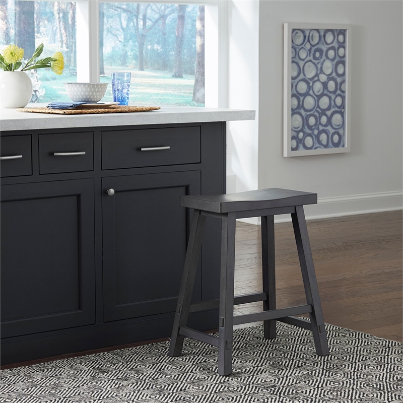 Liberty Furniture Creations 24 Inch Sawhorse Counter Stool - Slate