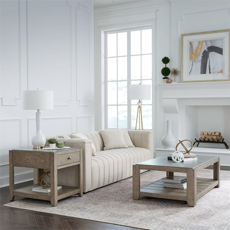 Liberty Furniture Millstone 3 Piece Living Room Table Set - Brown