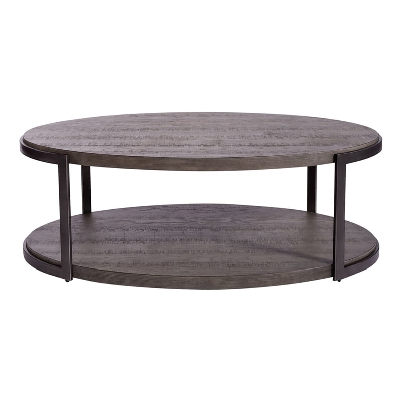 Liberty Furniture Modern View Oval Cocktail Table - Gray