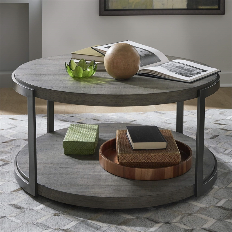 Liberty Furniture Modern View 3 Piece Living Room Table Set - Gray