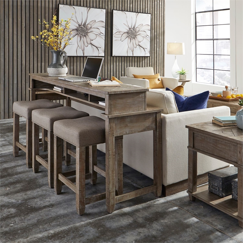 Liberty Furniture Parkland Falls 4 Piece Living Room Table Set - Brown