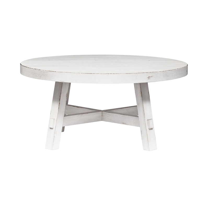 Liberty Furniture Modern Farmhouse 3 Piece Living Room Table Set - White