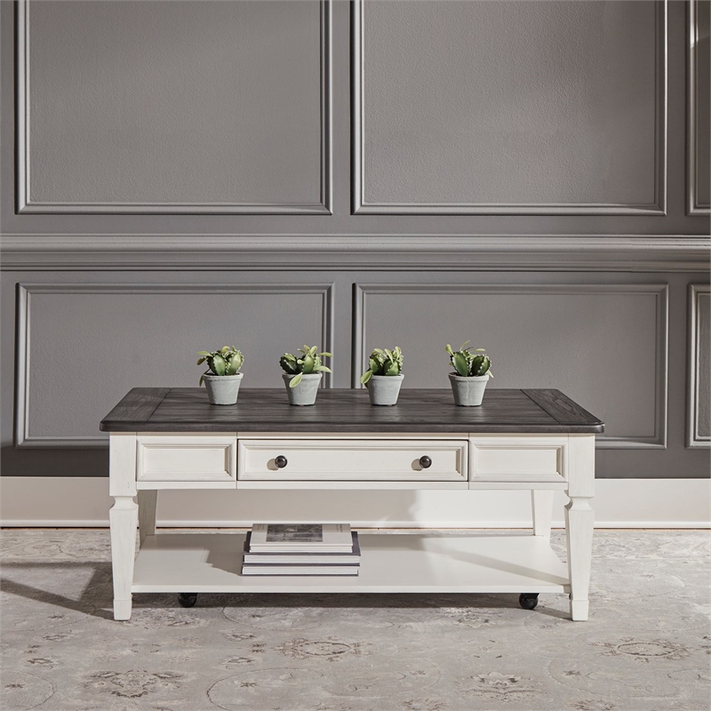 Liberty Furniture Allyson Park Rectangular Cocktail Table - White