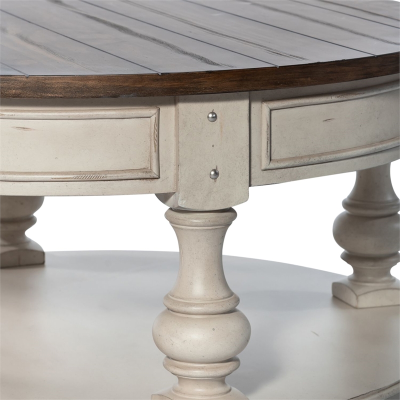 Liberty Furniture Morgan Creek Round Cocktail Table - White