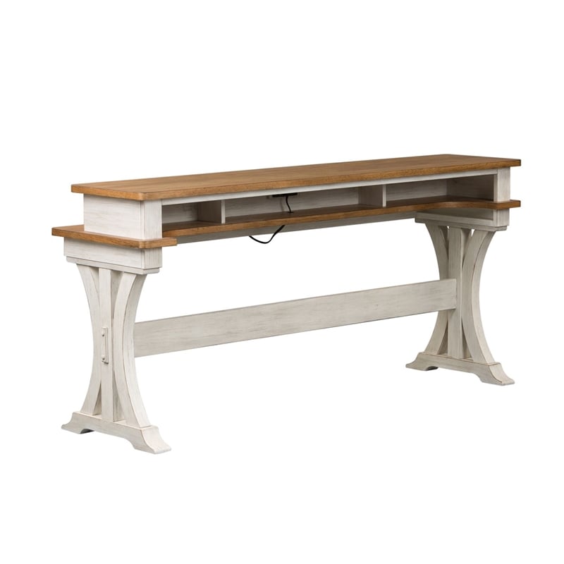 Liberty Furniture Farmhouse Reimagined Console Bar Table - White