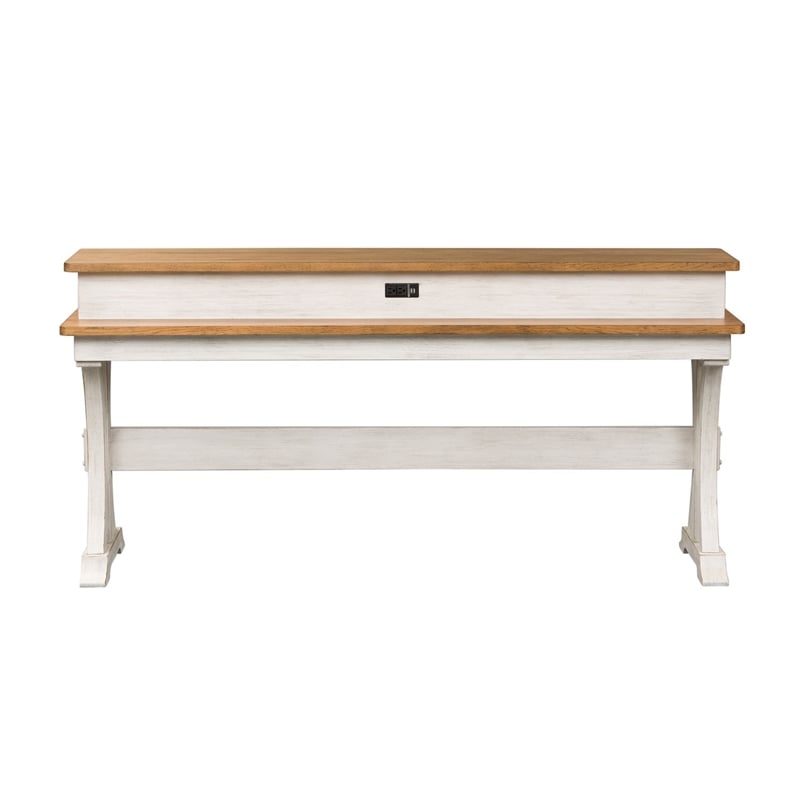 Liberty Furniture Farmhouse Reimagined Console Bar Table - White