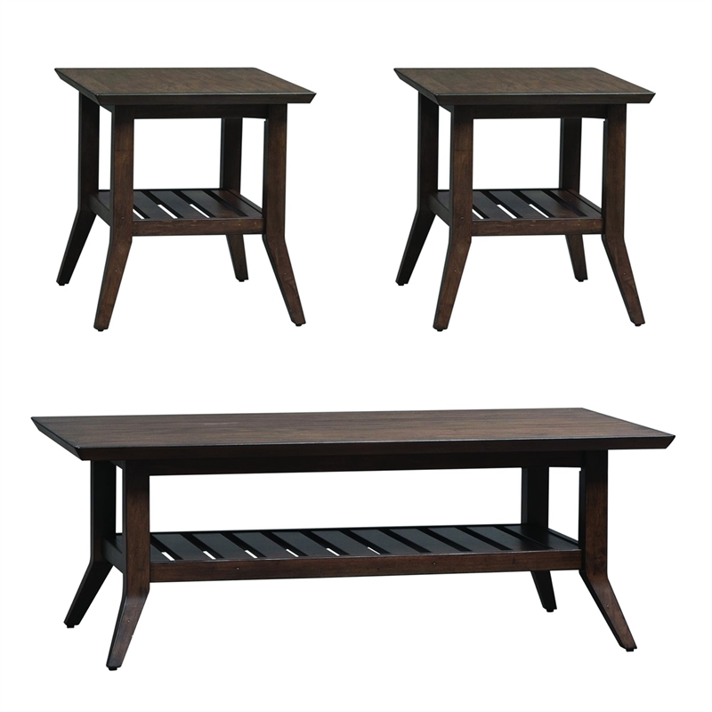 Liberty Furniture Ventura Blvd 3 Piece Living Room Table Set - Brown