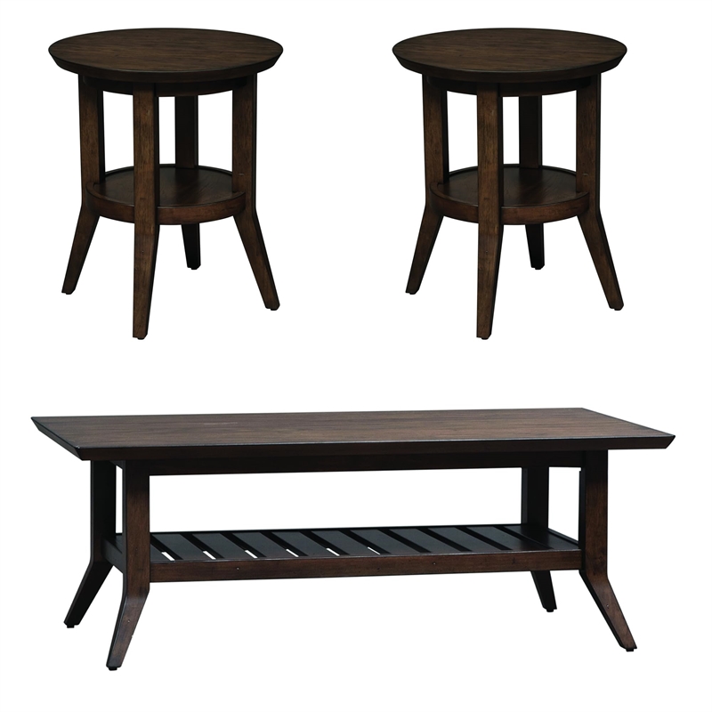Liberty Furniture Ventura Blvd Opt 3 Piece Living Room Table Set - Brown