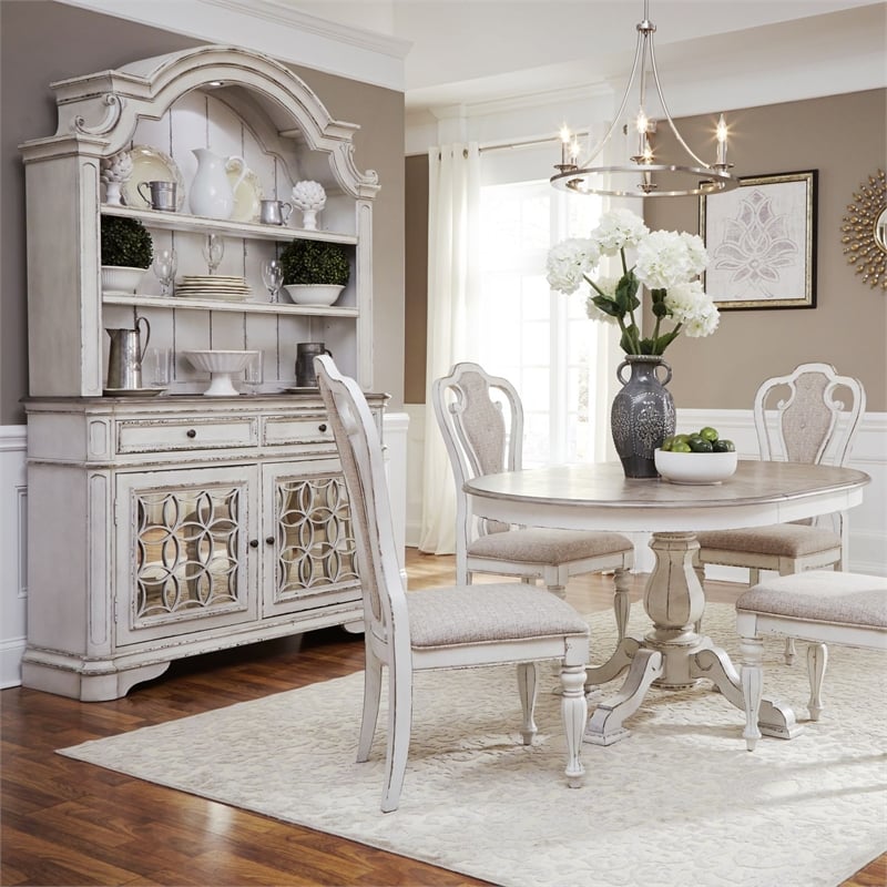 Liberty Furniture Magnolia Manor Hutch & Buffet - White