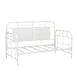 Liberty Furniture Vintage Series Twin Metal Day Bed - Antique White - Black