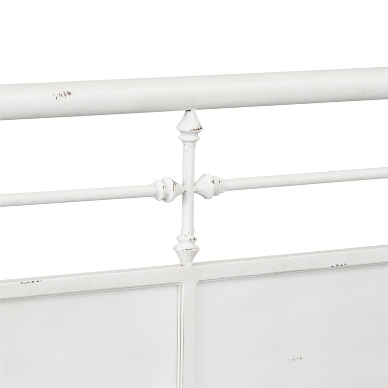 Liberty Furniture Vintage Series Twin Metal Day Bed - Antique White - Black