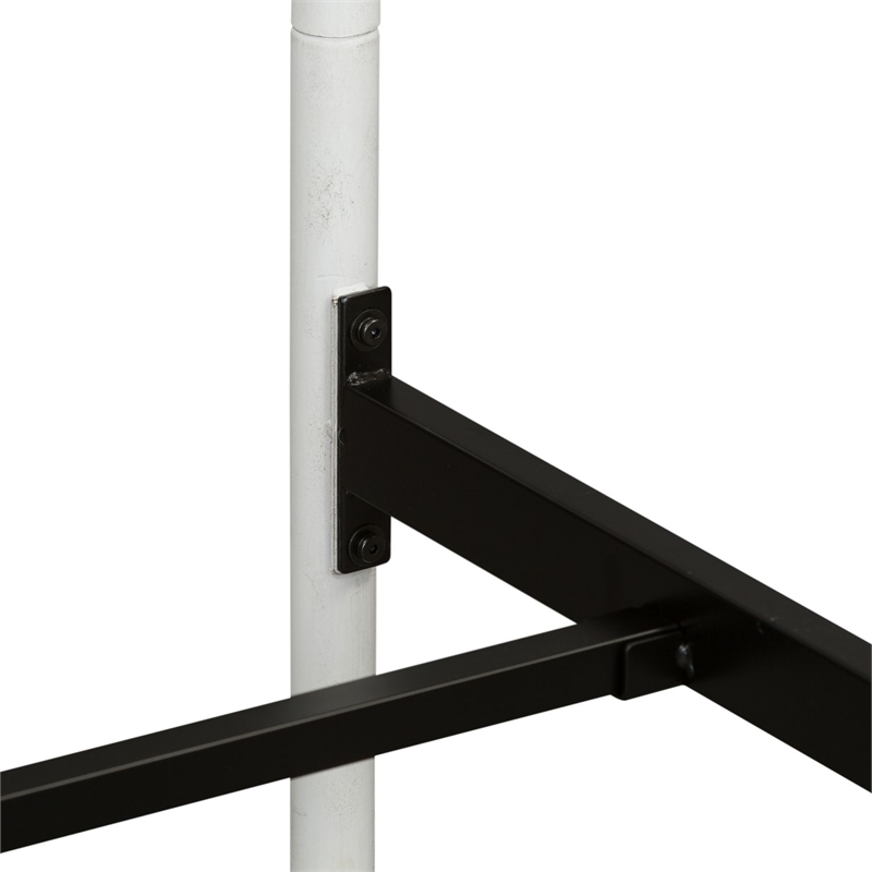 Liberty Furniture Vintage Series Full Metal Bed - Antique White - Black