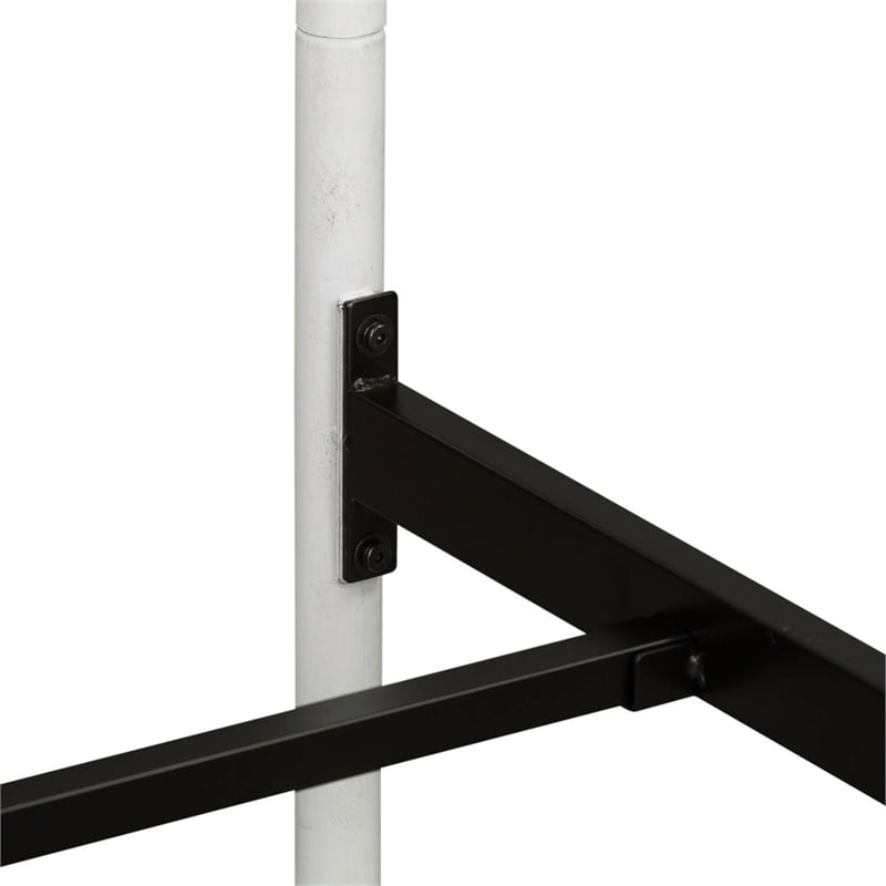 Liberty Furniture Vintage Series Full Metal Bed - Antique White - Black