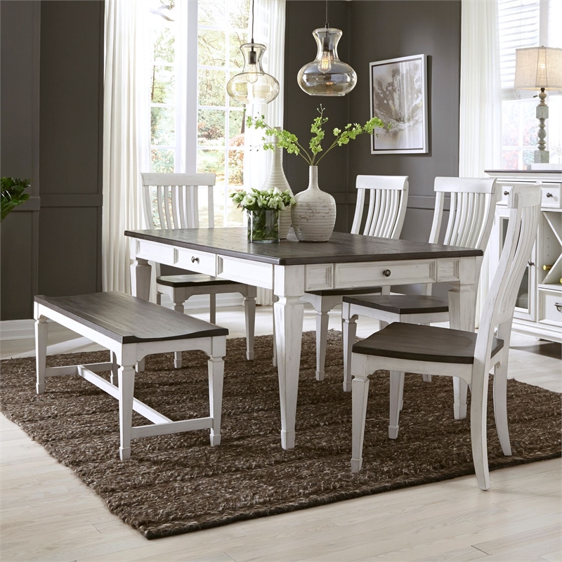 Liberty Furniture Allyson Park Wood Seat Bench - White