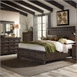 Liberty Furniture Thornwood Hills King Storage Bed Dresser & Mirror - Brown