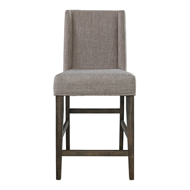 Liberty Furniture Double Bridge Upholstered Counter Chair -Set of 2 - Brown