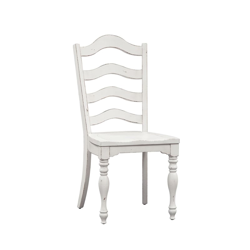 Liberty Furniture Magnolia Manor Ladder Back Side Chair -Set of 2 - White