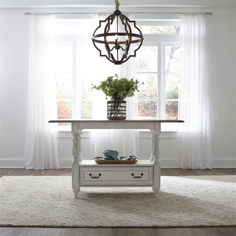 Liberty Furniture Magnolia Manor 5 Piece Gathering Table Dining Room Set - White