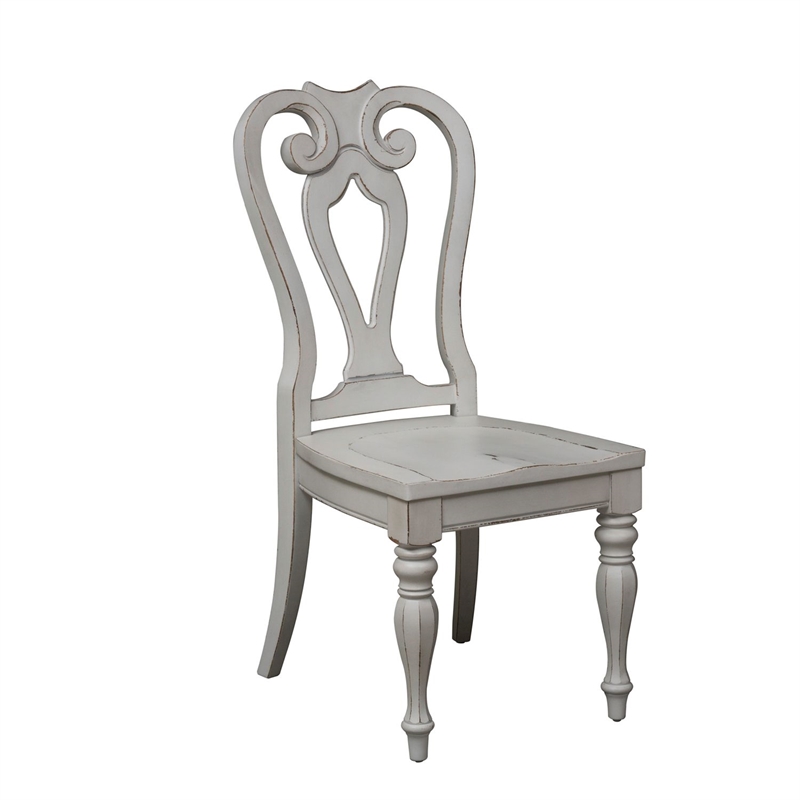 Liberty Furniture Magnolia Manor 5 Piece Pedestal Table Dining Room Set - White