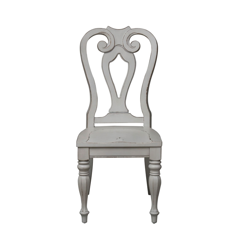 Liberty Furniture Magnolia Manor 5 Piece Pedestal Table Dining Room Set - White