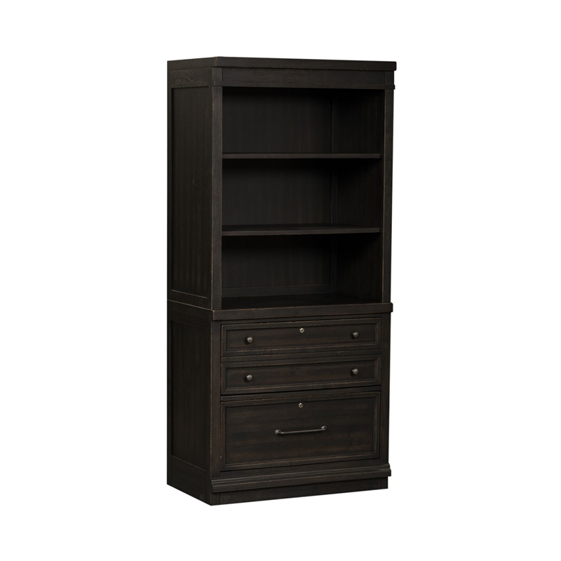 Liberty Furniture Harvest Home 2 Piece Hutch & Cabinet Set - Black