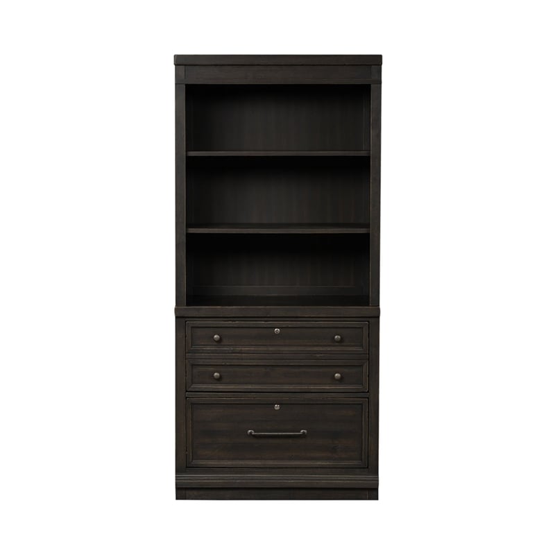 Liberty Furniture Harvest Home 2 Piece Hutch & Cabinet Set - Black