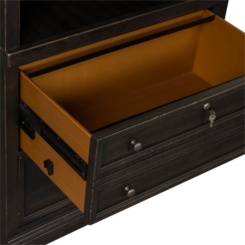 Liberty Furniture Harvest Home 2 Piece Hutch & Cabinet Set - Black