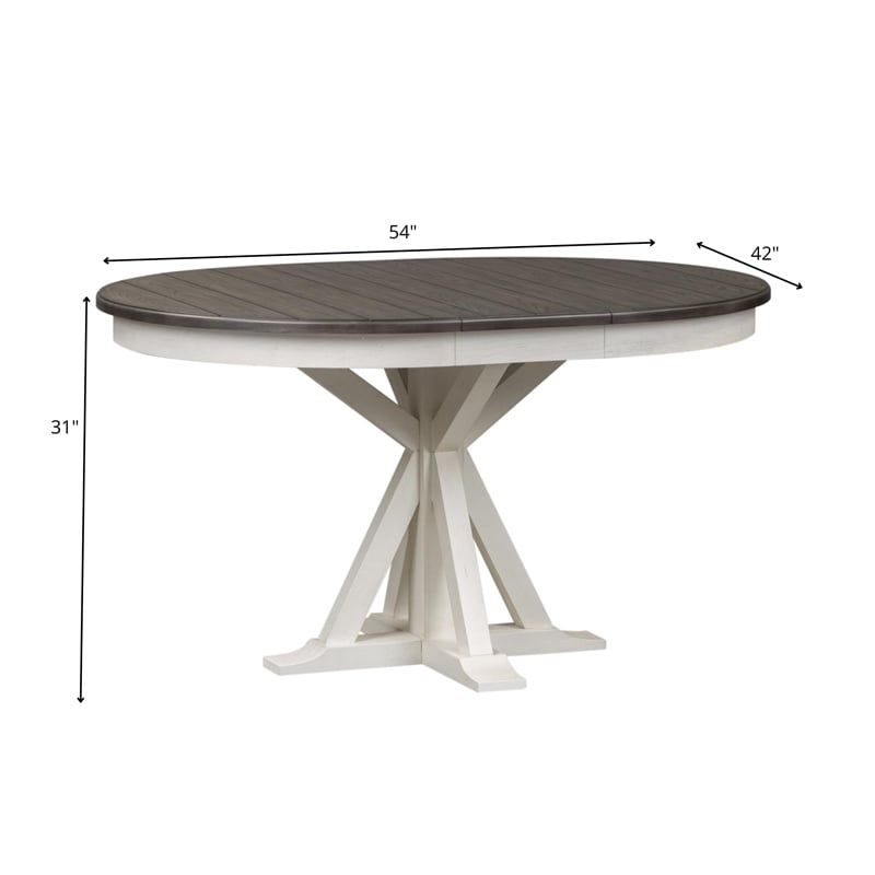 Liberty Furniture Allyson Park 5 Piece Pedestal Table Dining Room Set - White