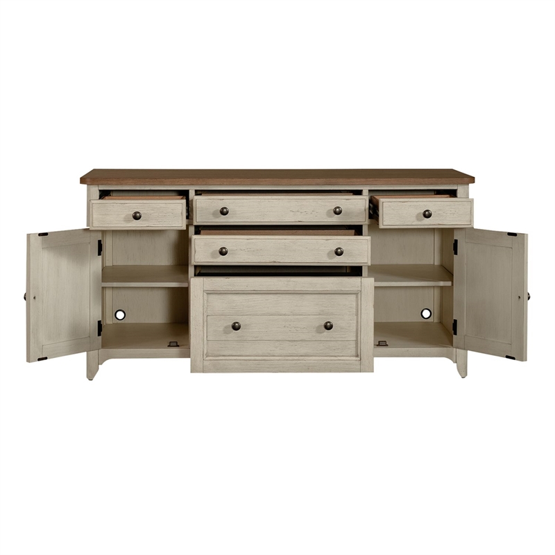 Liberty Furniture Farmhouse Reimagined Door Credenza - White