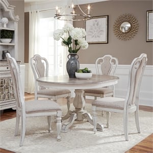 Liberty Furniture Magnolia Manor Opt 5 Piece Pedestal Table Dining Room Set