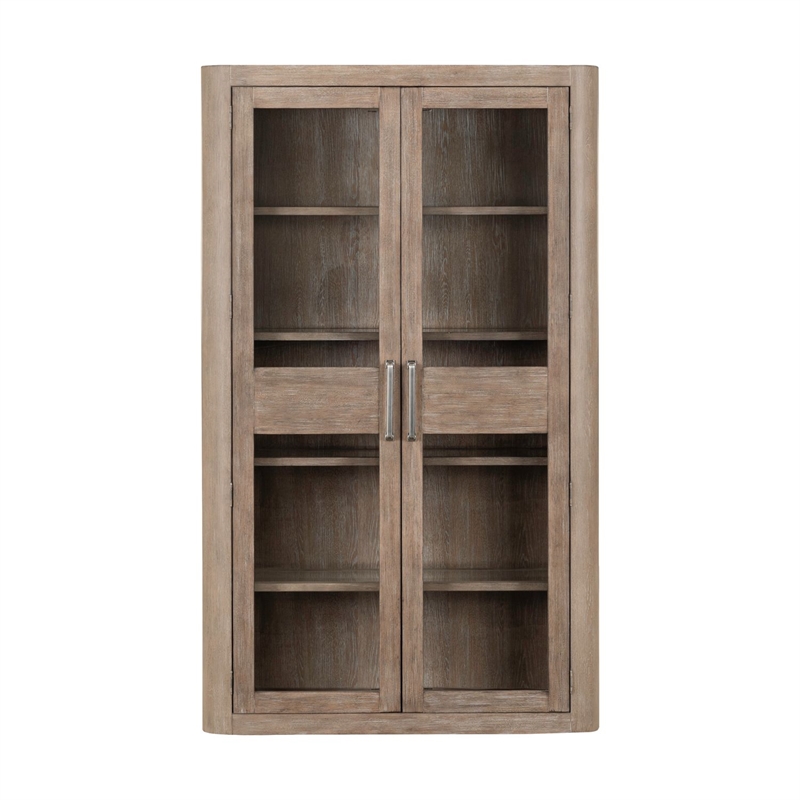 Liberty Furniture South Bend Bunching Glass Display Cabinet - Brown