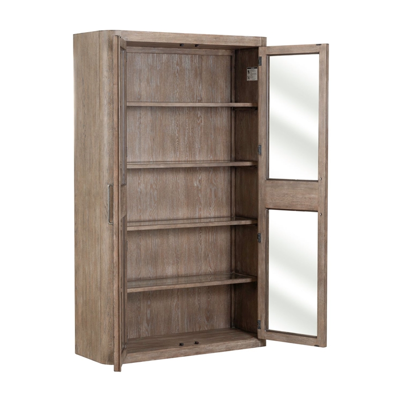 Liberty Furniture South Bend Bunching Glass Display Cabinet - Brown