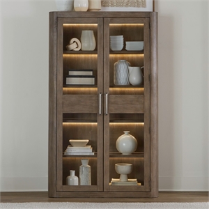 Liberty Furniture South Bend Bunching Glass Display Cabinet - Brown